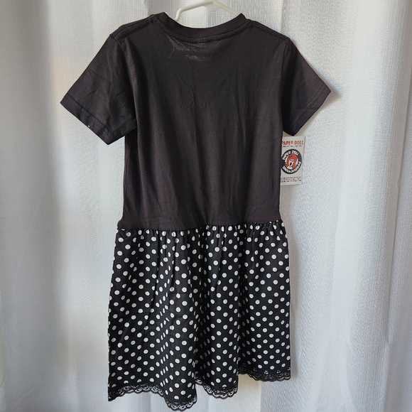 Paper Doll Productions Misfits Graphic T-Shirt Polka Dots Dress Kids Size 5/6 - Picture 3 of 6